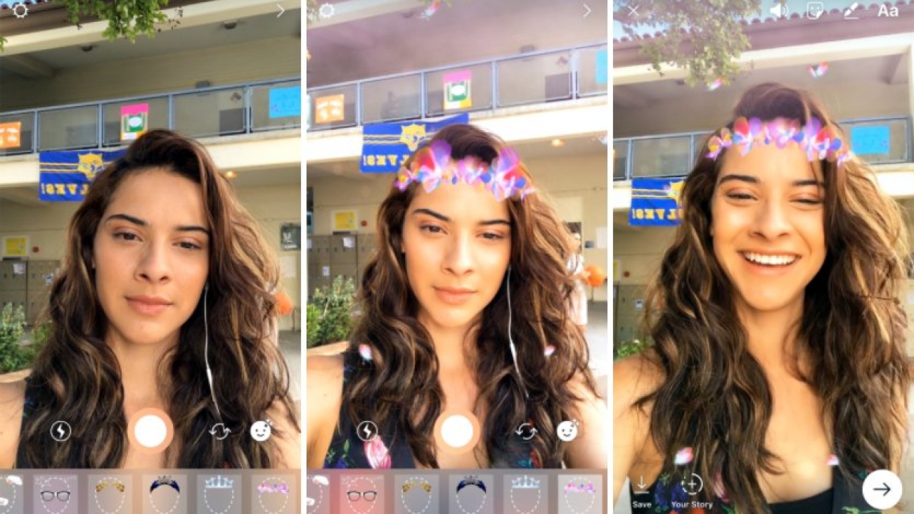 Instagram face filters not showing