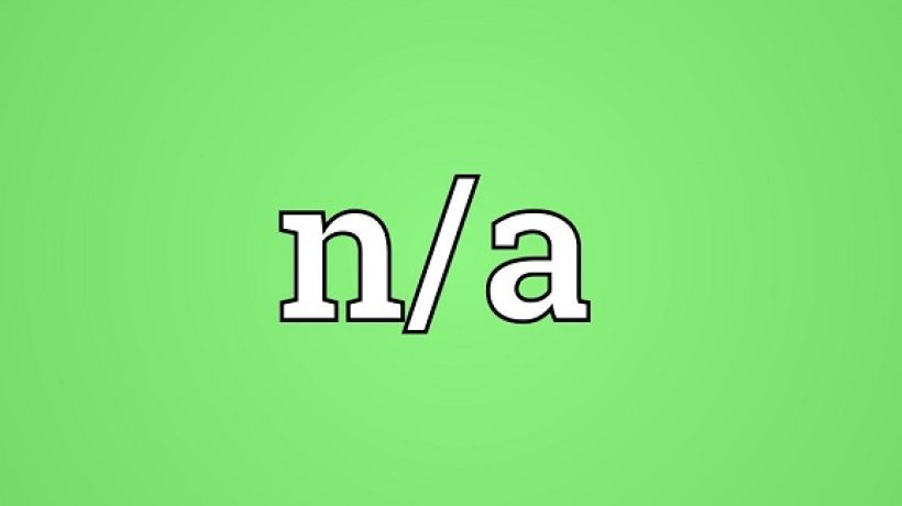 What Does N/A Mean Online?