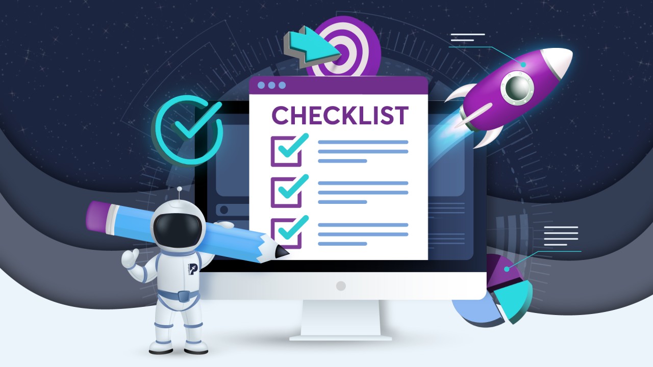 Team planning a website project launch using wireframes and design mockups on a digital board